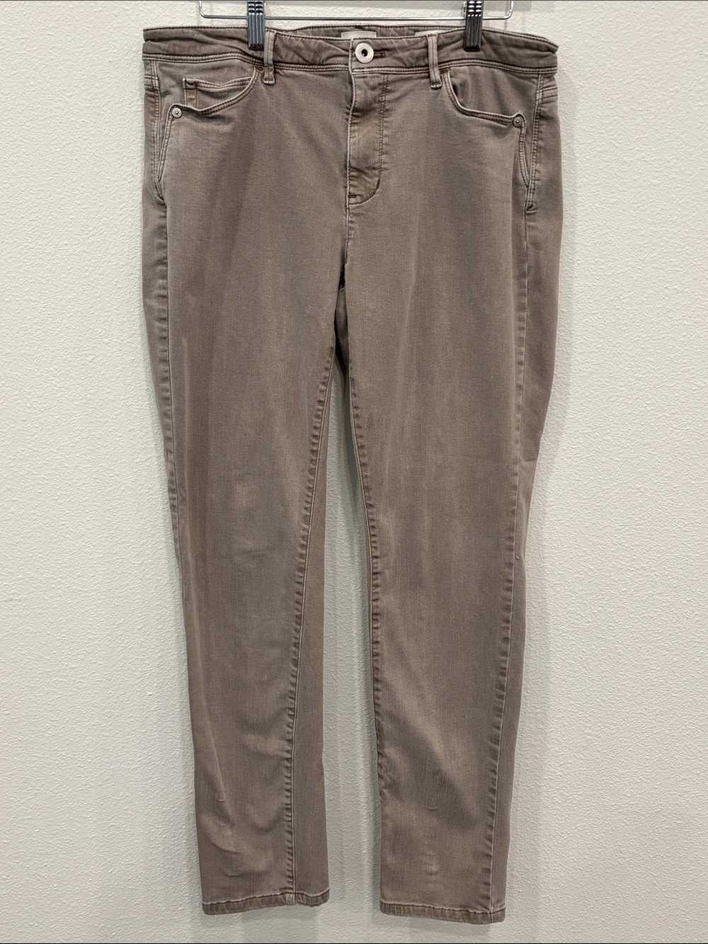 J. Jill Women’s Taupe Slim Jeans Size 10 Tall